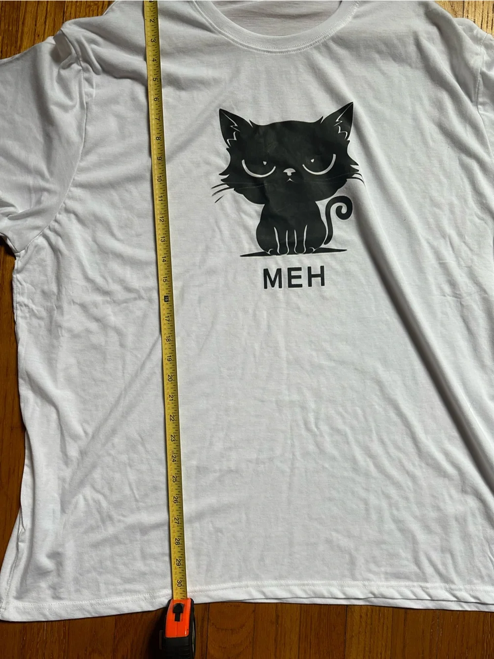 White Cat 'MEH' Graphic Tee and phone holder